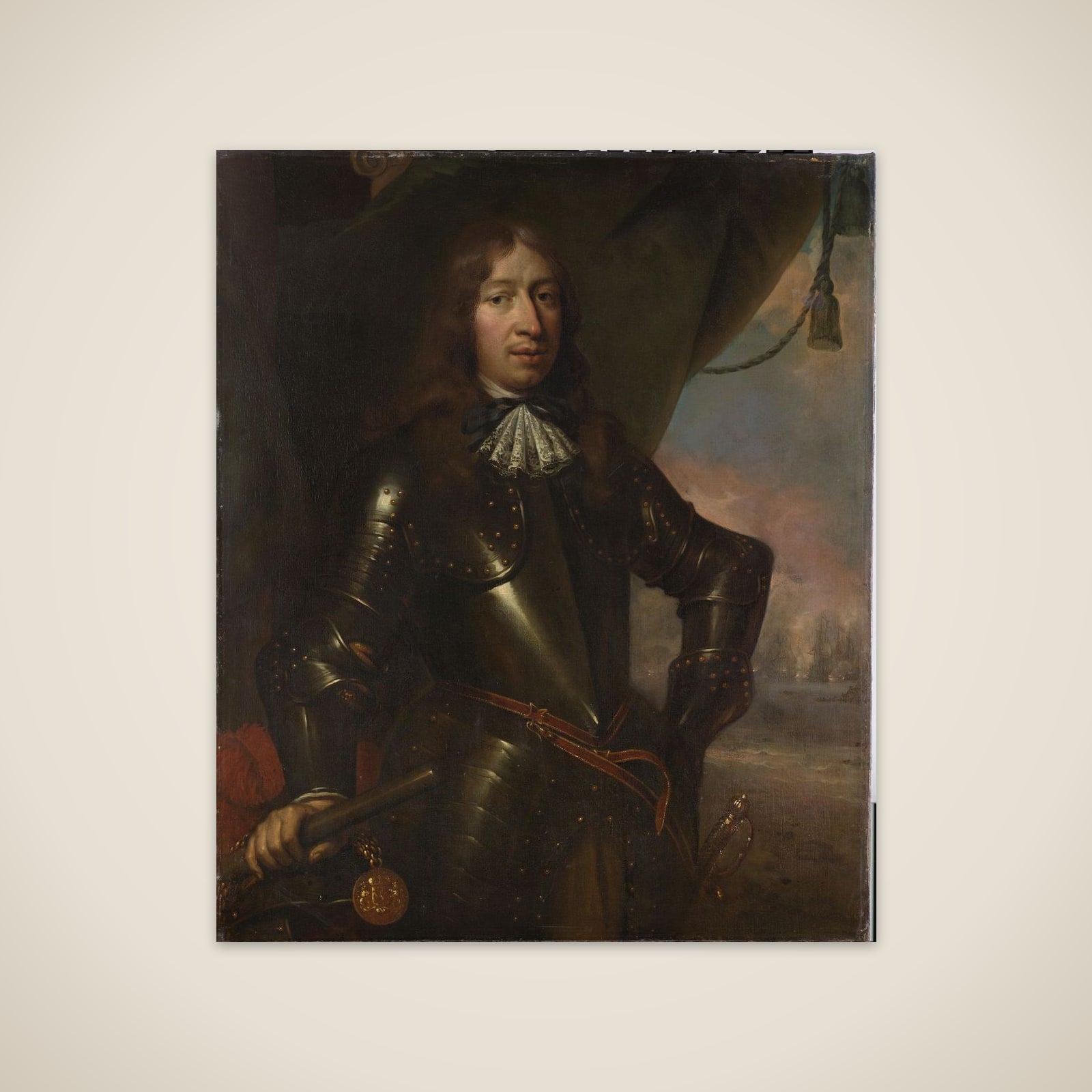 Willem Joseph Baron van Gendt (1625-1672). Vice Admiral unframed print
