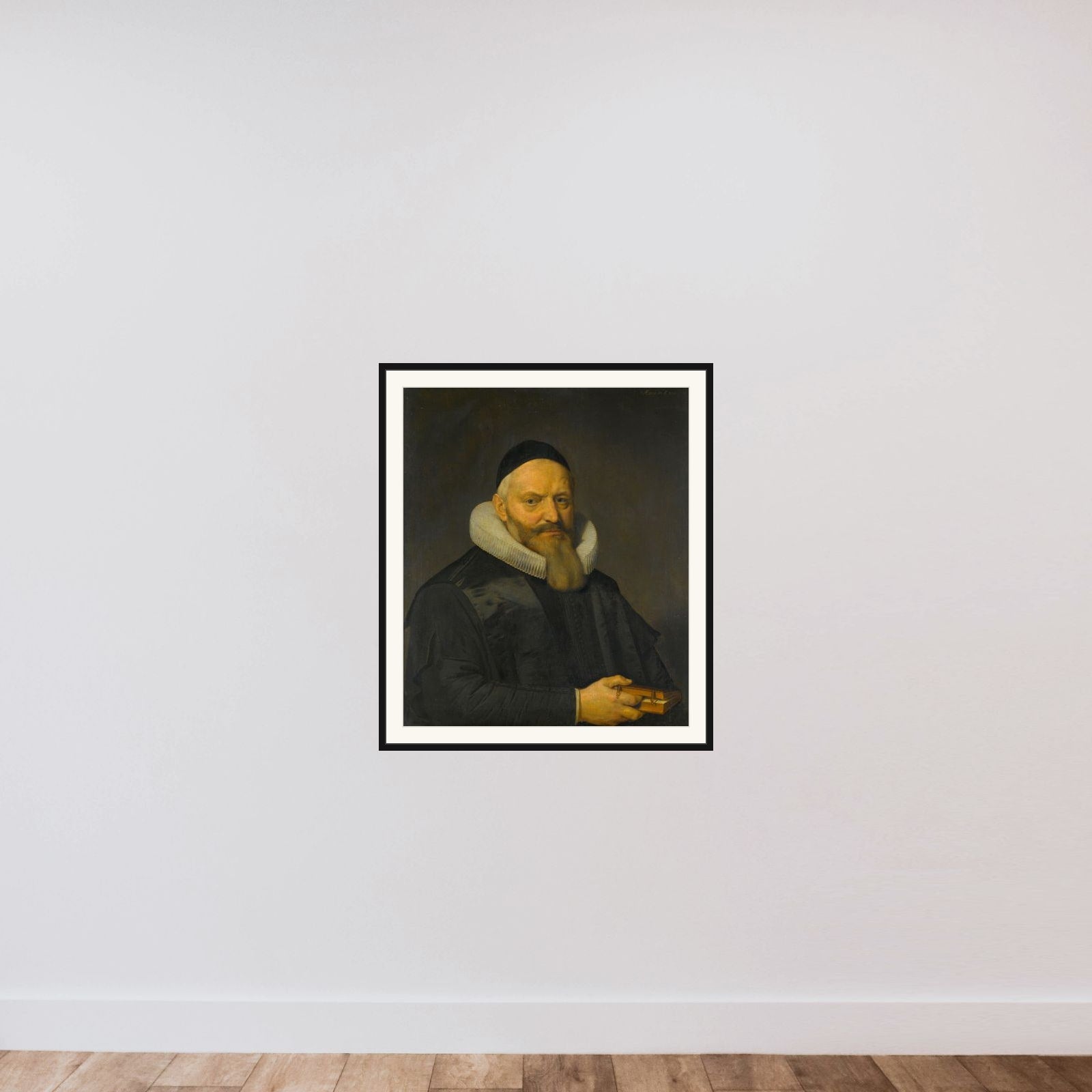 Portrait of Anthony de Wale (1573-1639) framed — shown to scale