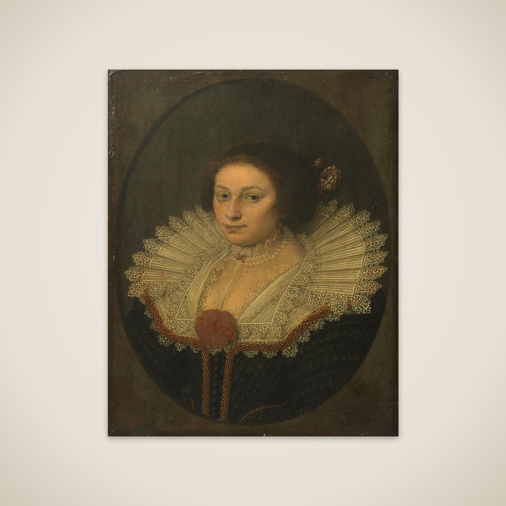 Portrait of a Woman, Thought to be Maria van Reigersbergh (1589-1653), Wife of Hugo de Groot unframed print