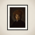 Young Man with a Fur Hat framed
