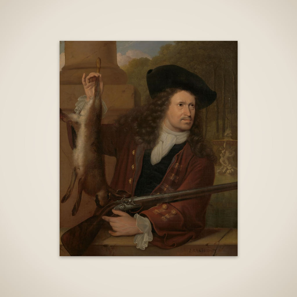 Jan de Hooghe (1650-1731). Anna de Hooghe's Cousin, Dressed for Shooting unframed print