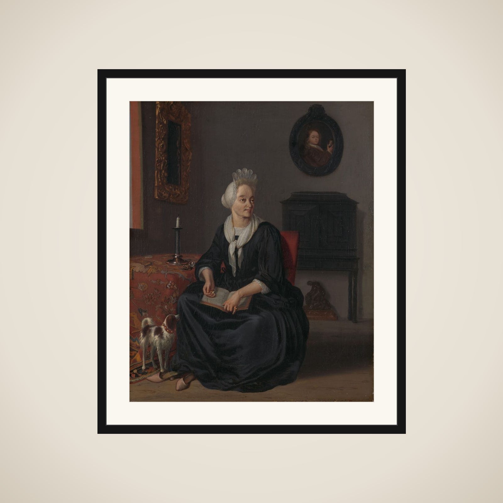 Anna de Hooghe (1645-1717). The Painter's fourth Wife framed