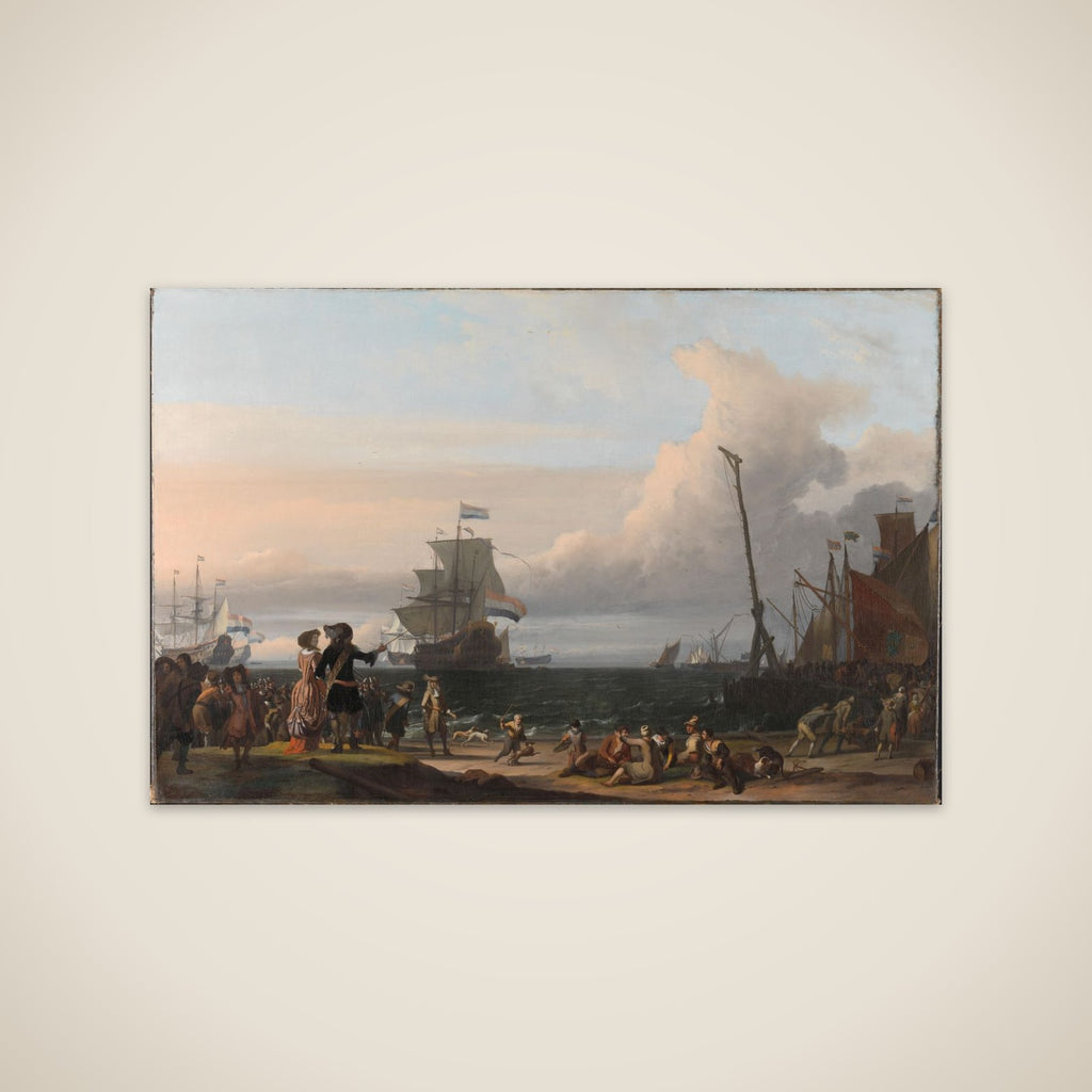 Dutch Ships in the Roads of Texel; in the middle the 'Gouden Leeuw',  the Flagship of Cornelis Tromp unframed print