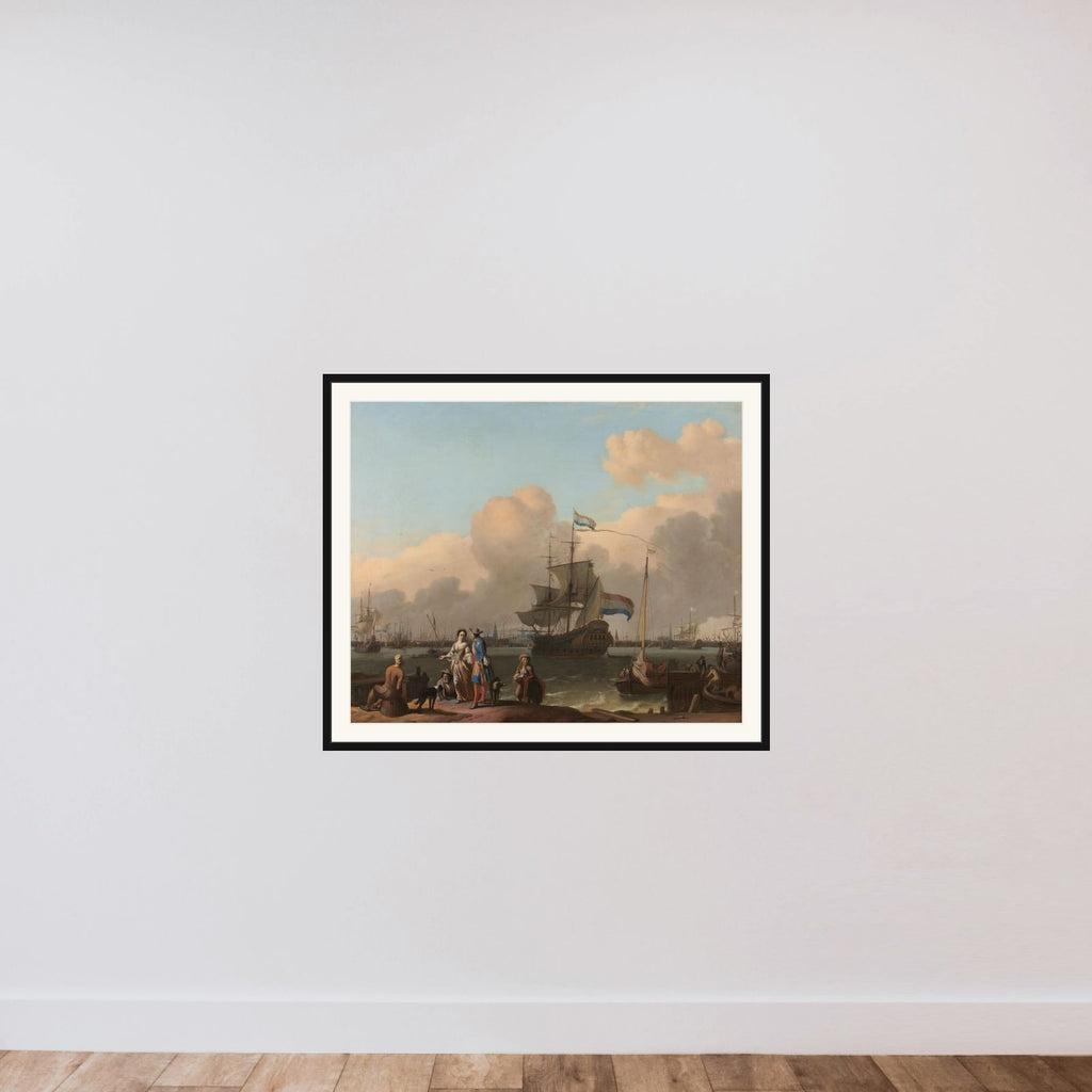The Y at Amsterdam, with the Frigate 'De Ploeg' framed — shown to scale