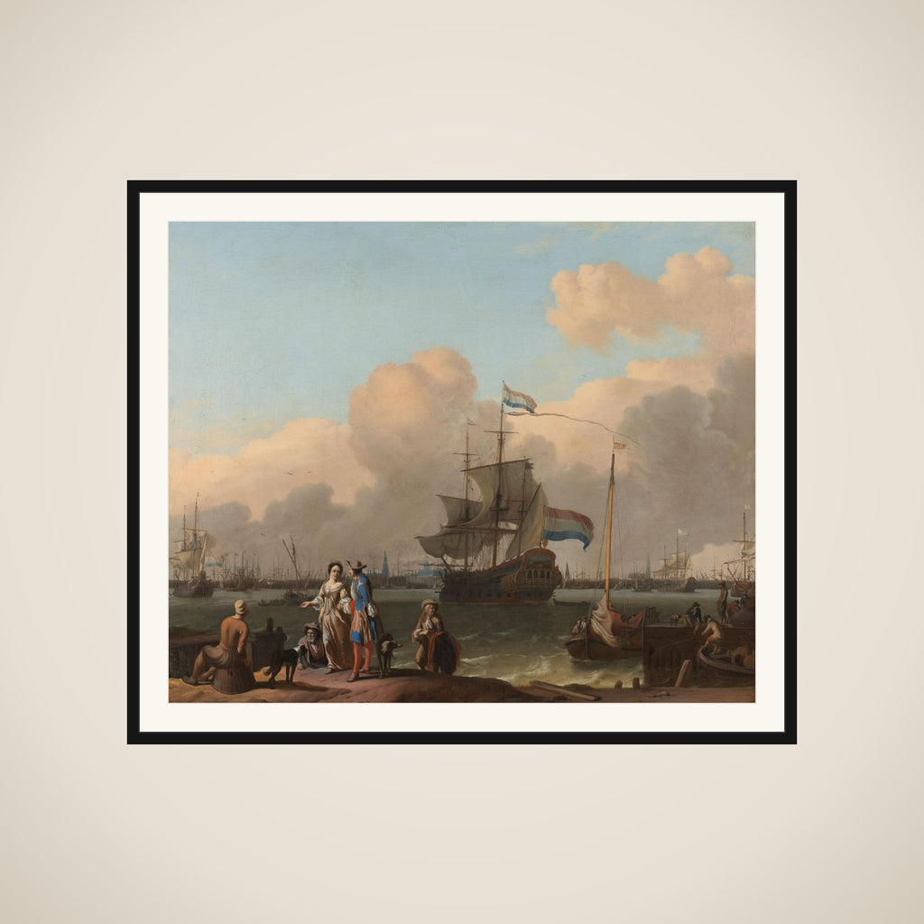 The Y at Amsterdam, with the Frigate 'De Ploeg' framed