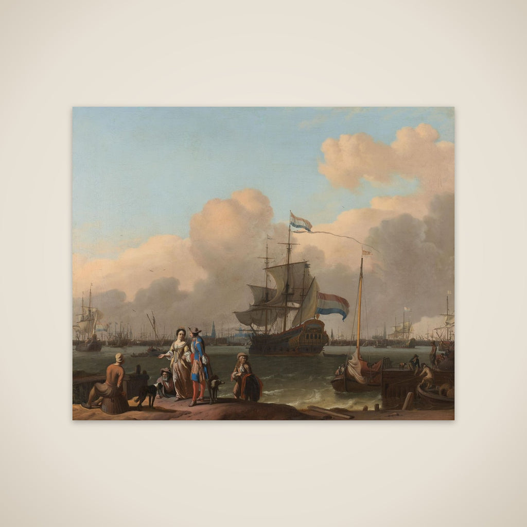 The Y at Amsterdam, with the Frigate 'De Ploeg' unframed print