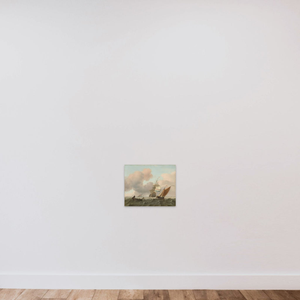 Rough Sea with Ships unframed — shown to scale