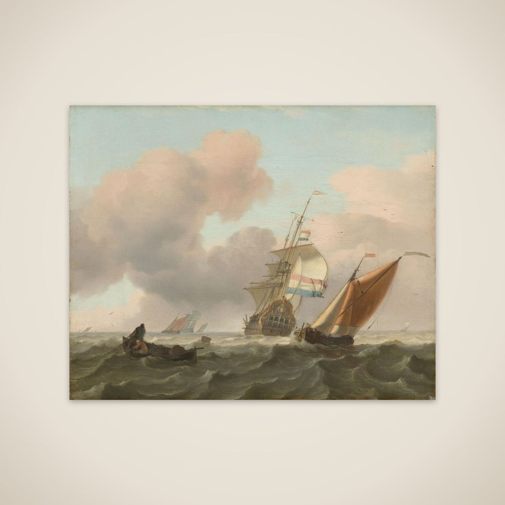 Rough Sea with Ships unframed print