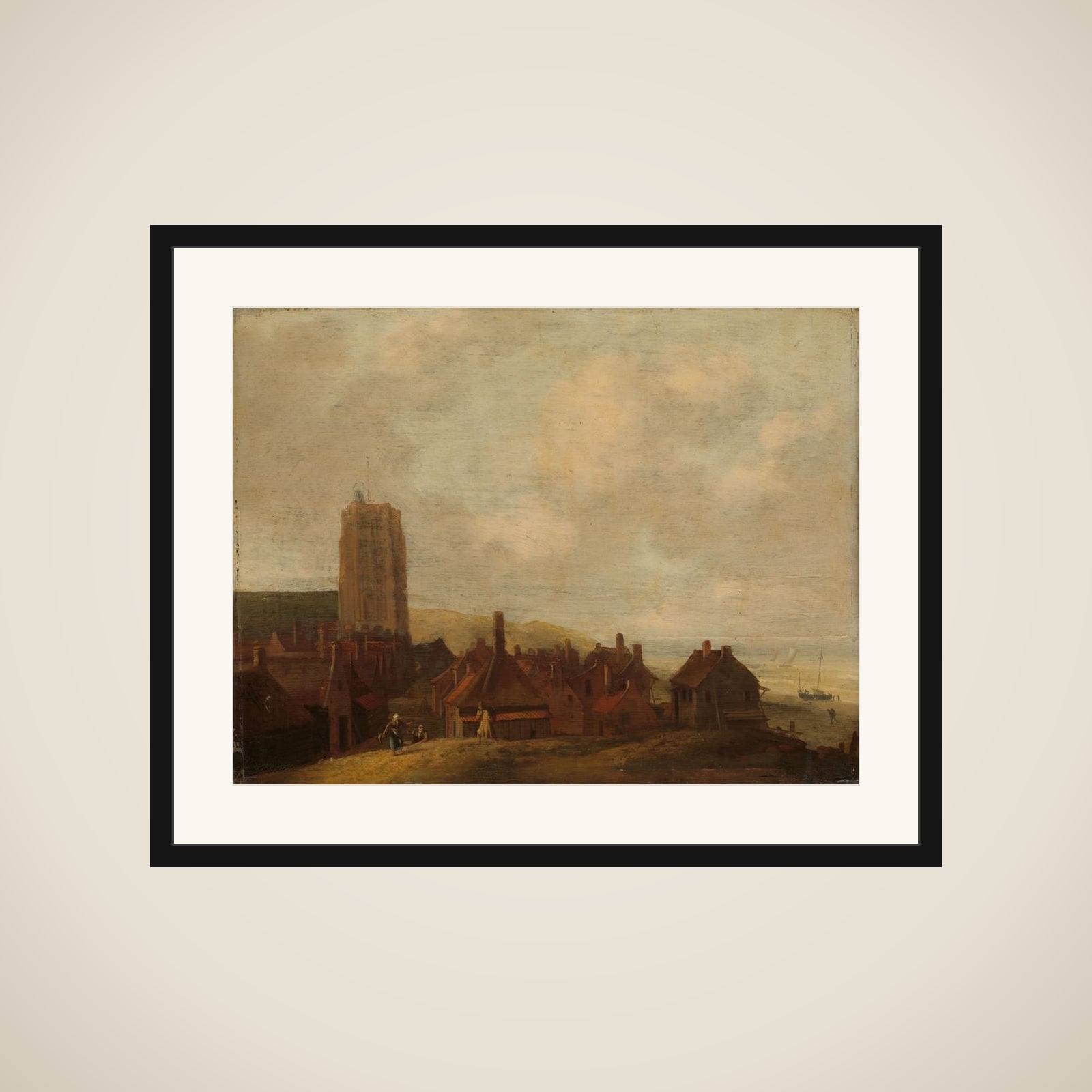 View of Egmond aan Zee framed