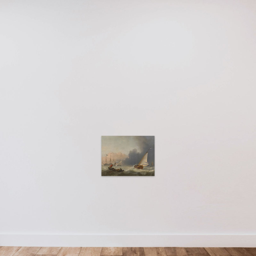 Rough Sea with a Dutch Yacht under Sail unframed — shown to scale