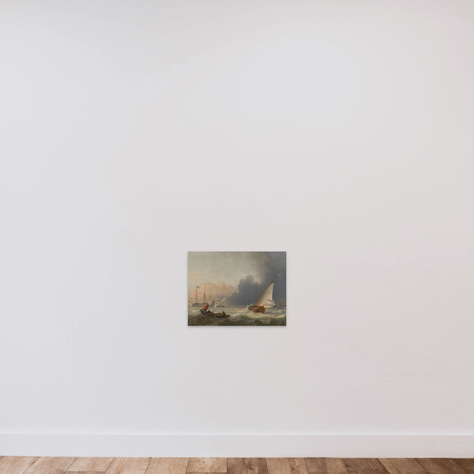 Rough Sea with a Dutch Yacht under Sail unframed — shown to scale