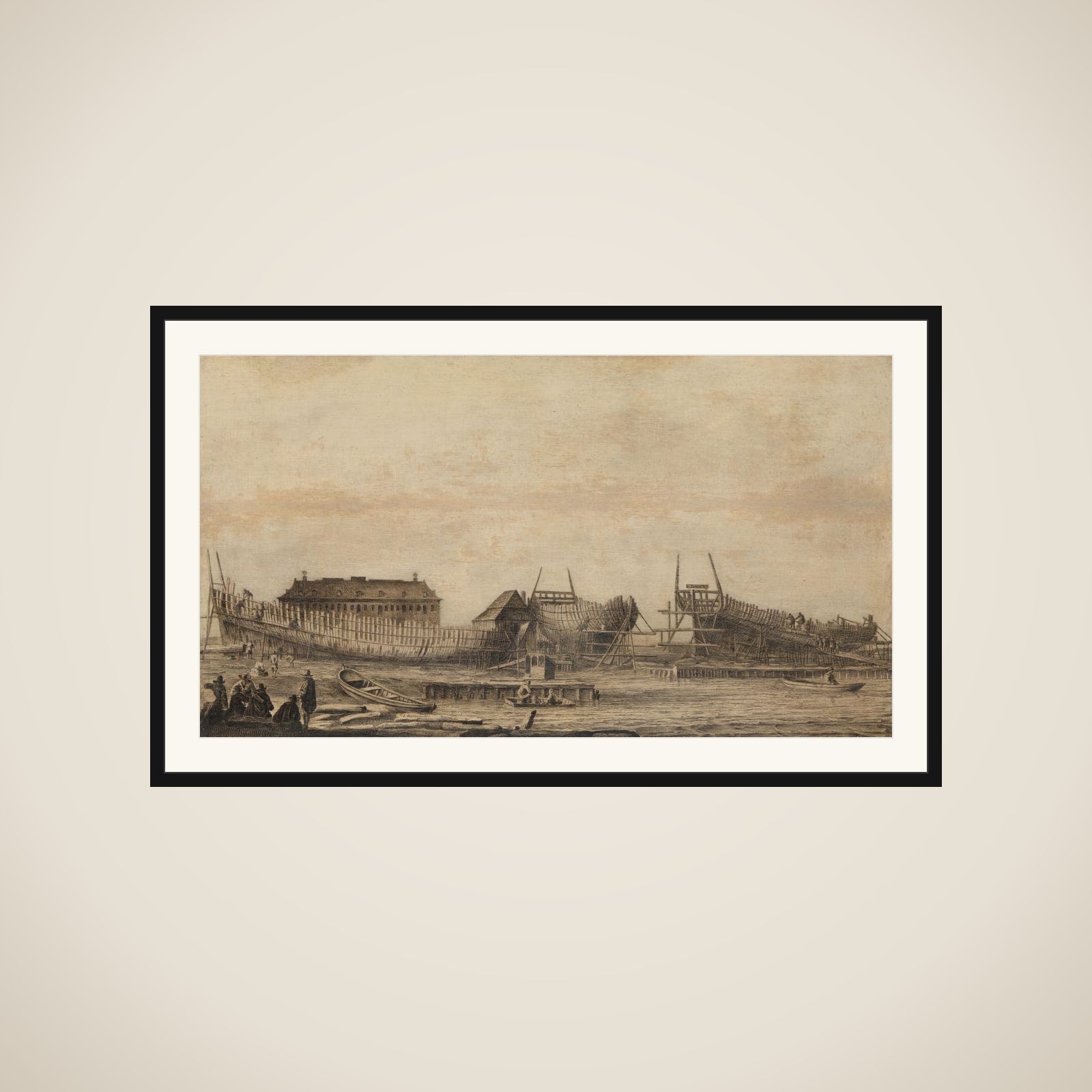 The Shipyard of the Amsterdam Admiralty framed