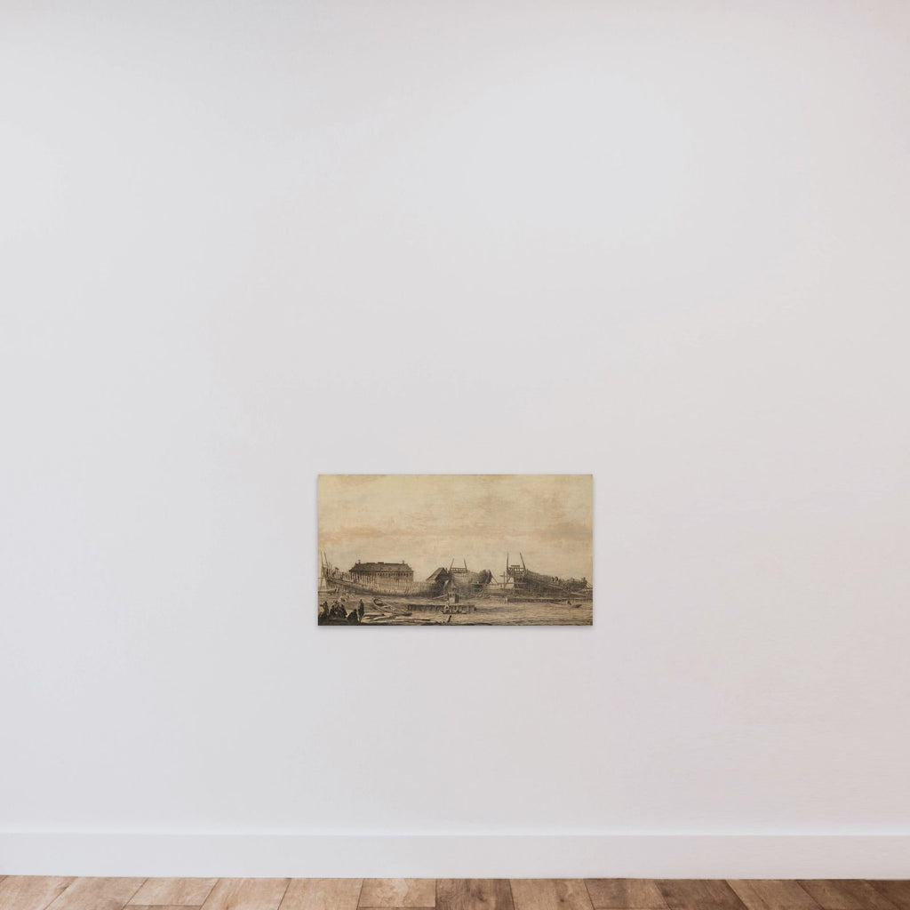 The Shipyard of the Amsterdam Admiralty unframed — shown to scale