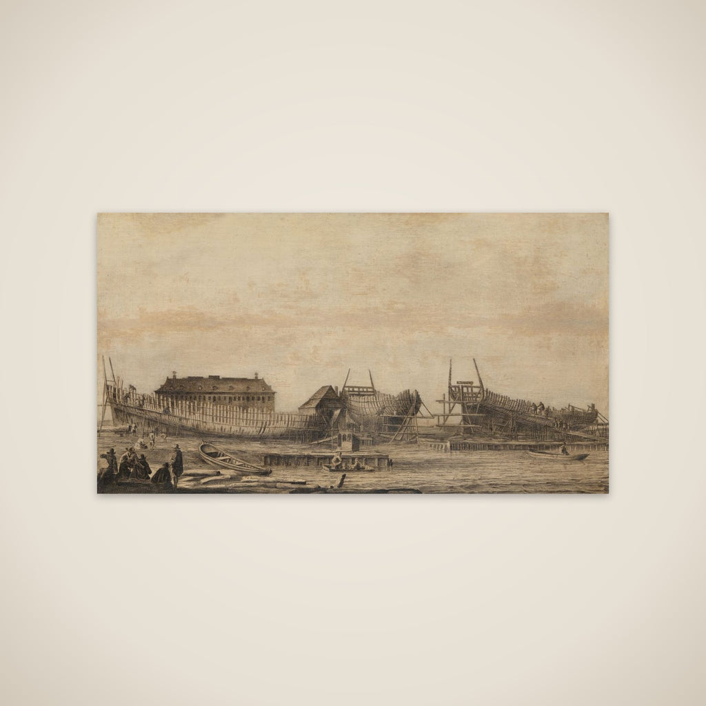 The Shipyard of the Amsterdam Admiralty unframed print