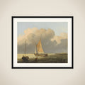 Seas off the Coast, with Spritsail Barge framed