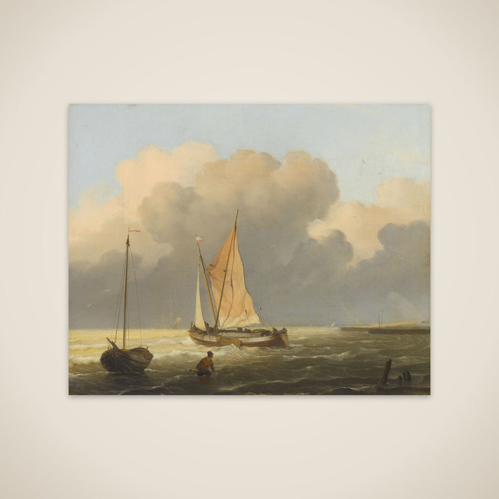 Seas off the Coast, with Spritsail Barge unframed print