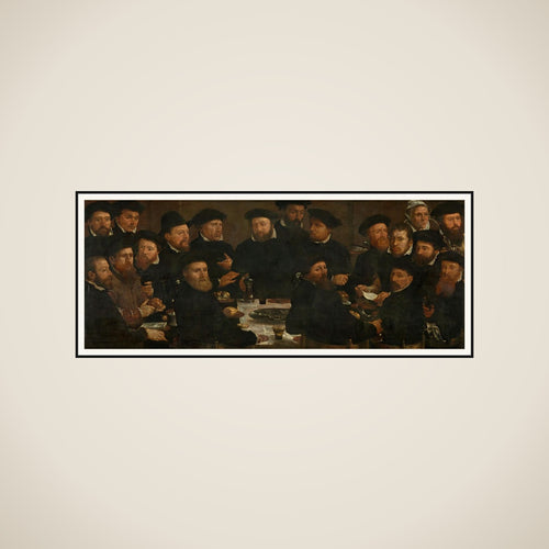 Banquet of Eighteen Guardsmen of Squad L, Amsterdam 1566, known as 'The Perch Eaters' framed