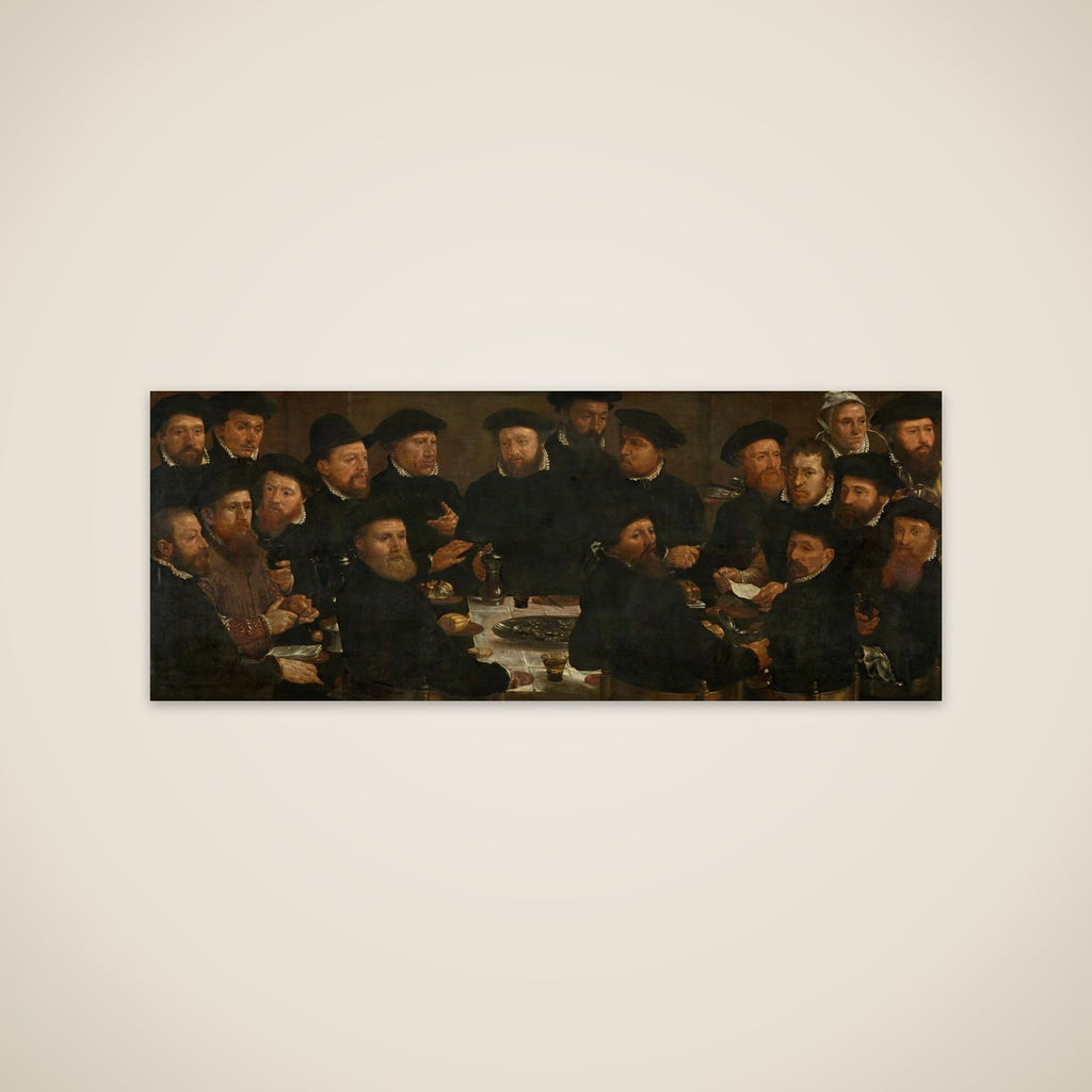 Banquet of Eighteen Guardsmen of Squad L, Amsterdam 1566, known as 'The Perch Eaters' unframed print