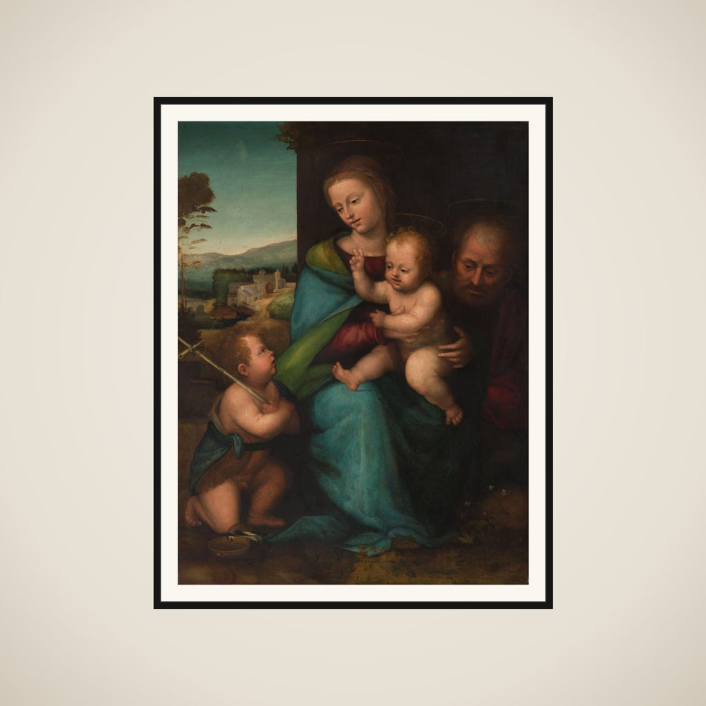 The Holy Family with the Infant John the Baptist framed