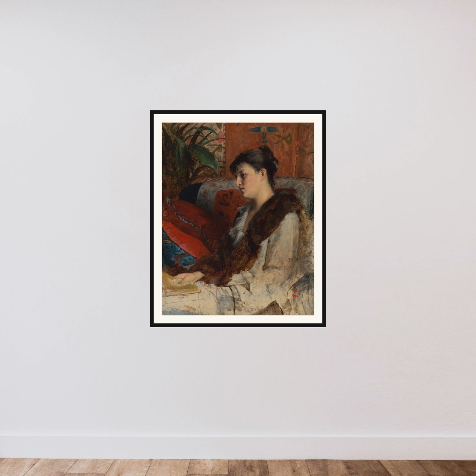 Portrait of Alexandrine Patchenko, the Painter’s Sister-in-Law framed — shown to scale