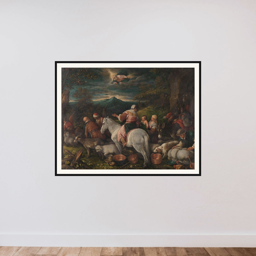 The Exodus from Egypt framed — shown to scale