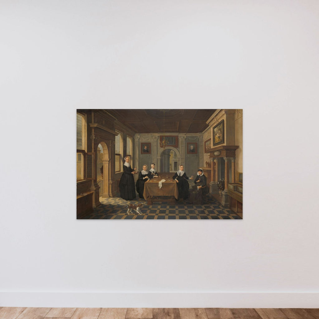 Five Ladies in an Interior unframed — shown to scale