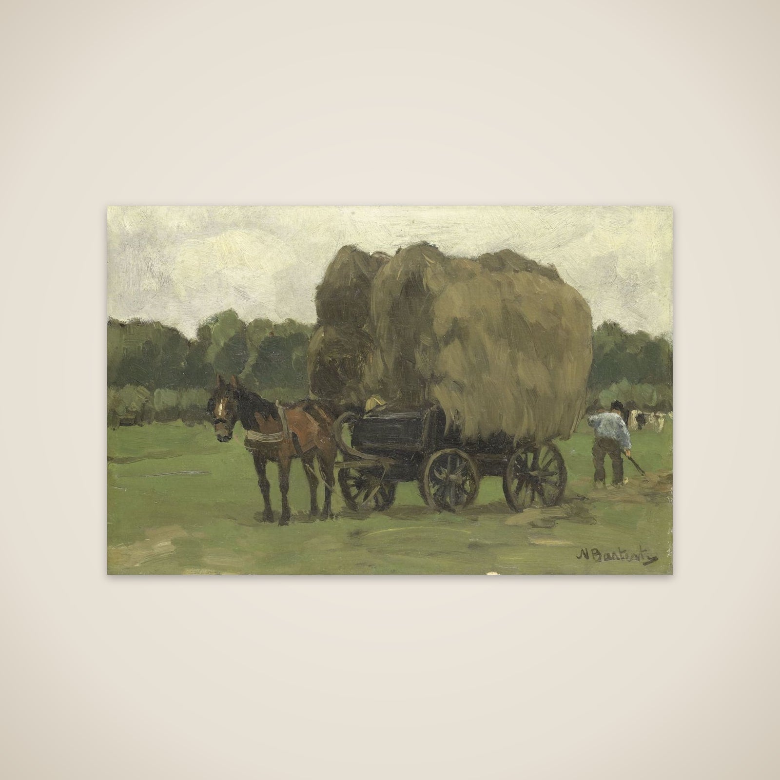 Hay Wagon unframed print