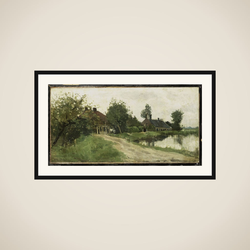 Near Breukelen on the Vecht framed