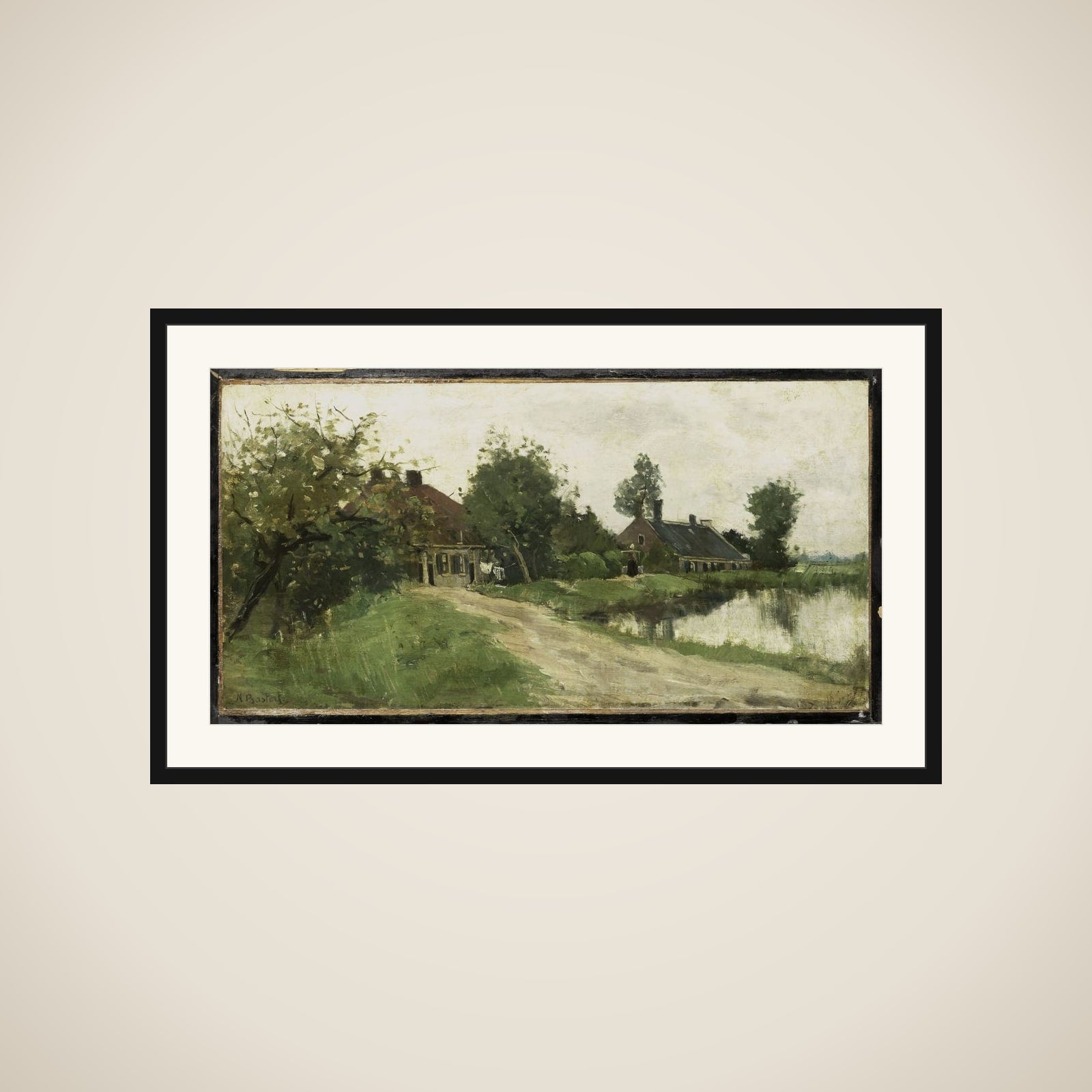Near Breukelen on the Vecht framed