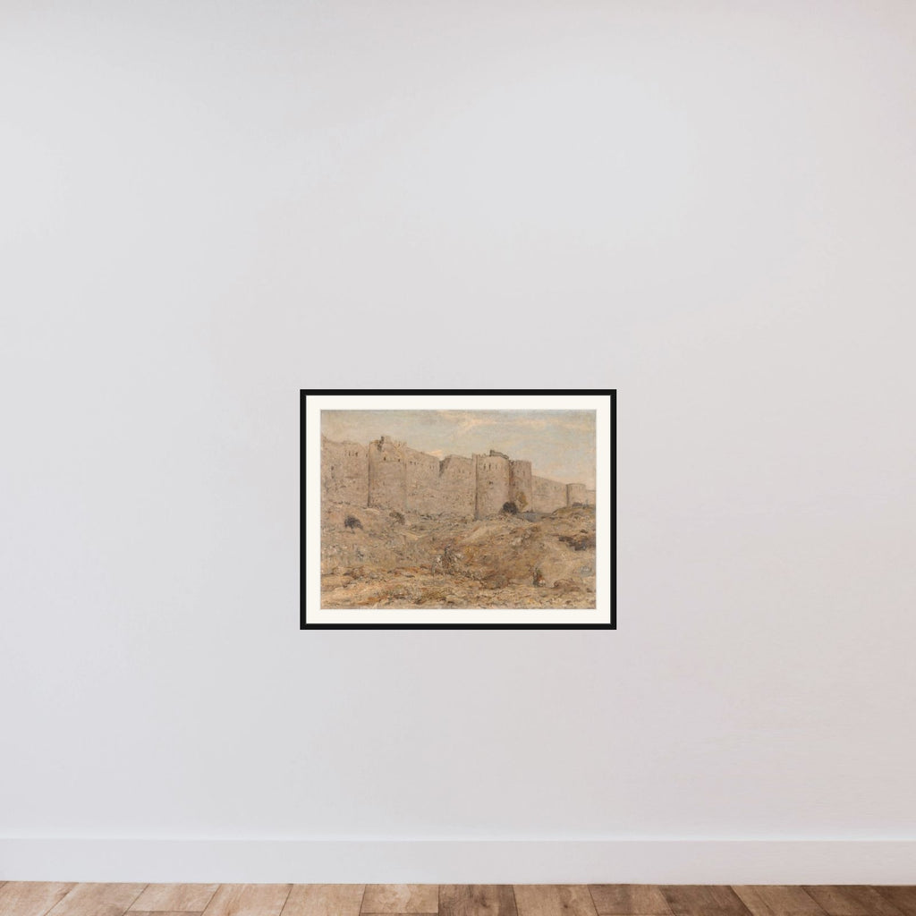 City wall in India framed — shown to scale