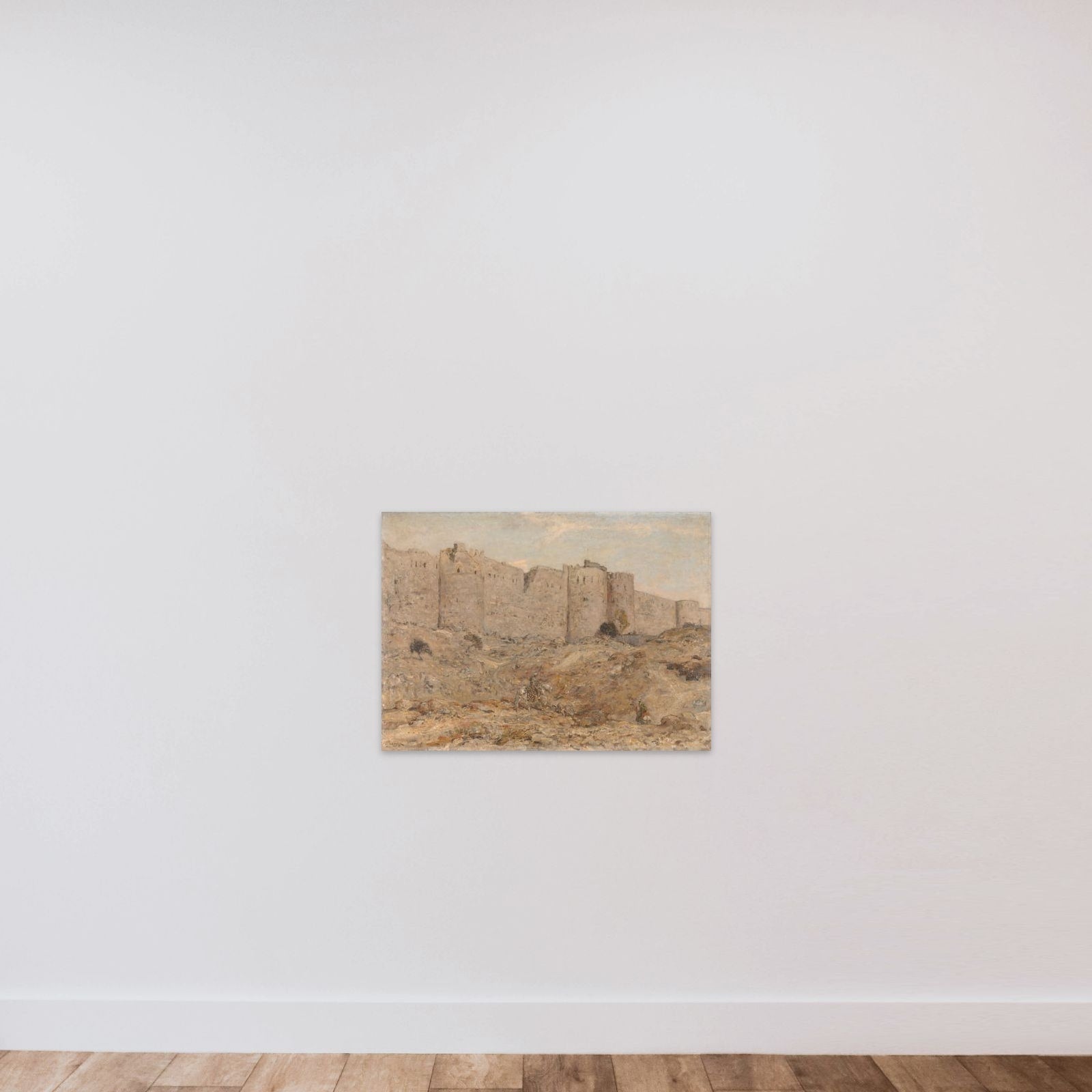 City wall in India unframed — shown to scale