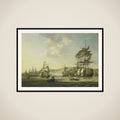 The Anglo-Dutch Fleet in the Bay of Algiers Backing up the Ultimatum to Release the Christian Slaves, 26 August 1816 framed