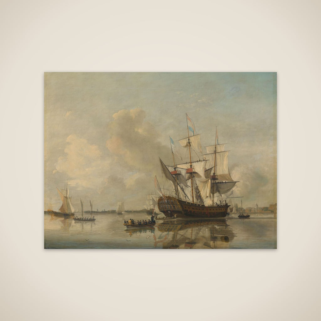 The Navy's Frigate 'Rotterdam' on the Maas off Rotterdam unframed print
