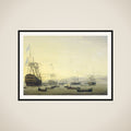 Council of War on board the 'Queen Charlotte', commanded by Lord Exmouth, prior to the Bombardment of Algiers, 26 August 1816 framed