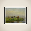 Cows in the Meadow framed