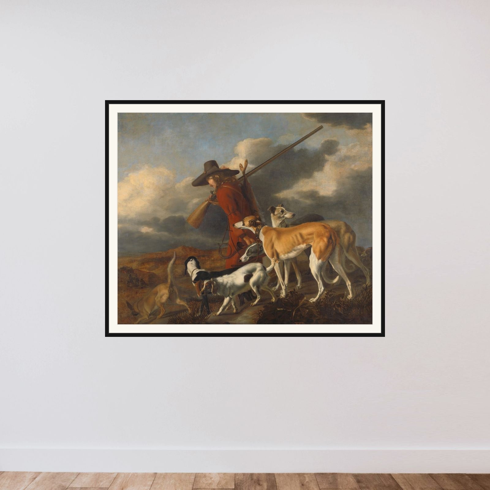 The Hunter framed — shown to scale