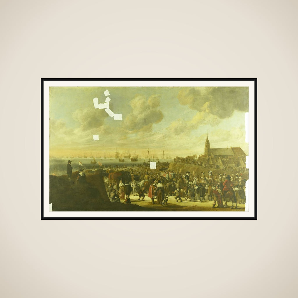The Departure of Charles II of England from Scheveningen, 2 June 1660 framed