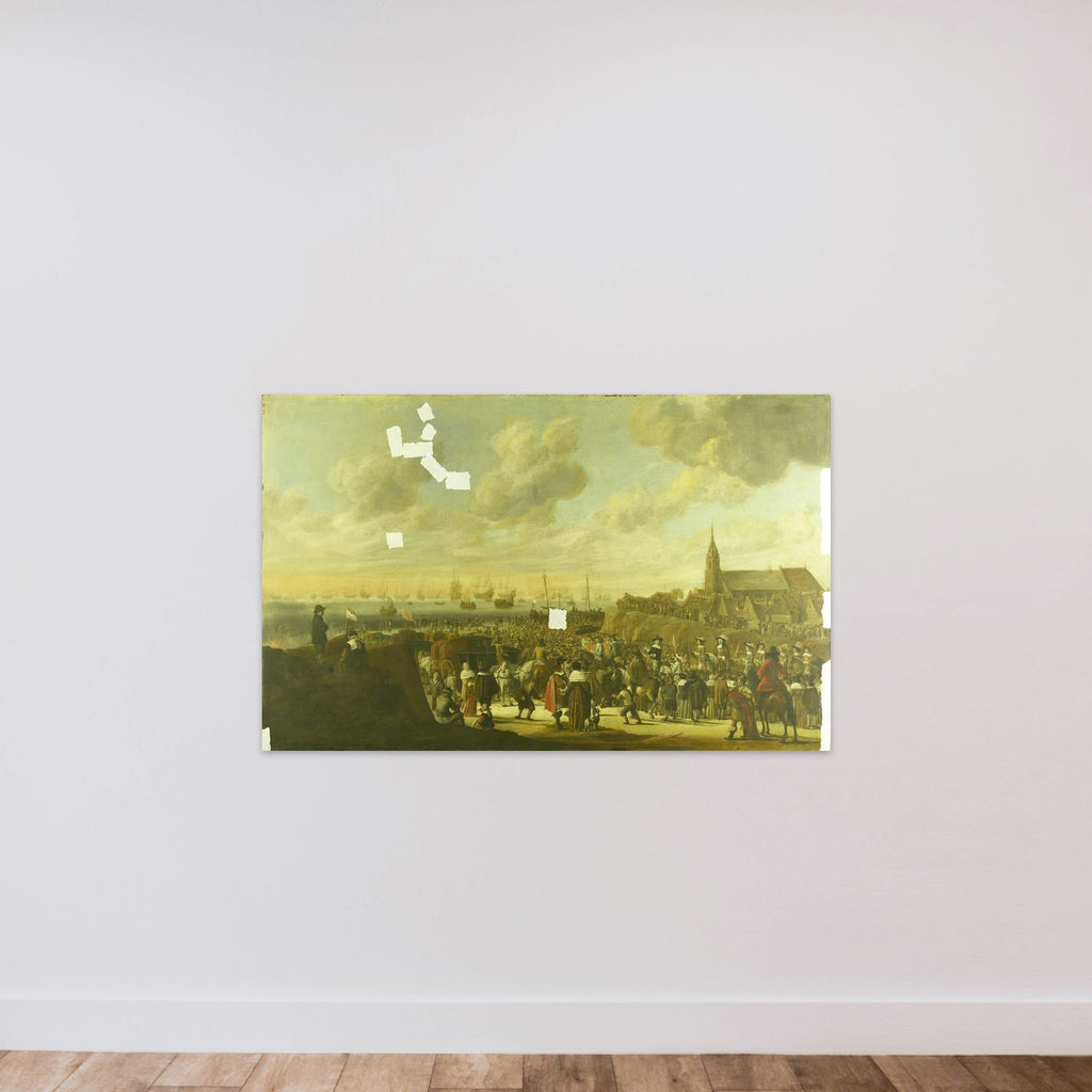 The Departure of Charles II of England from Scheveningen, 2 June 1660 unframed — shown to scale