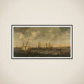 The Dutch Herring Fleet at the fishing grounds framed