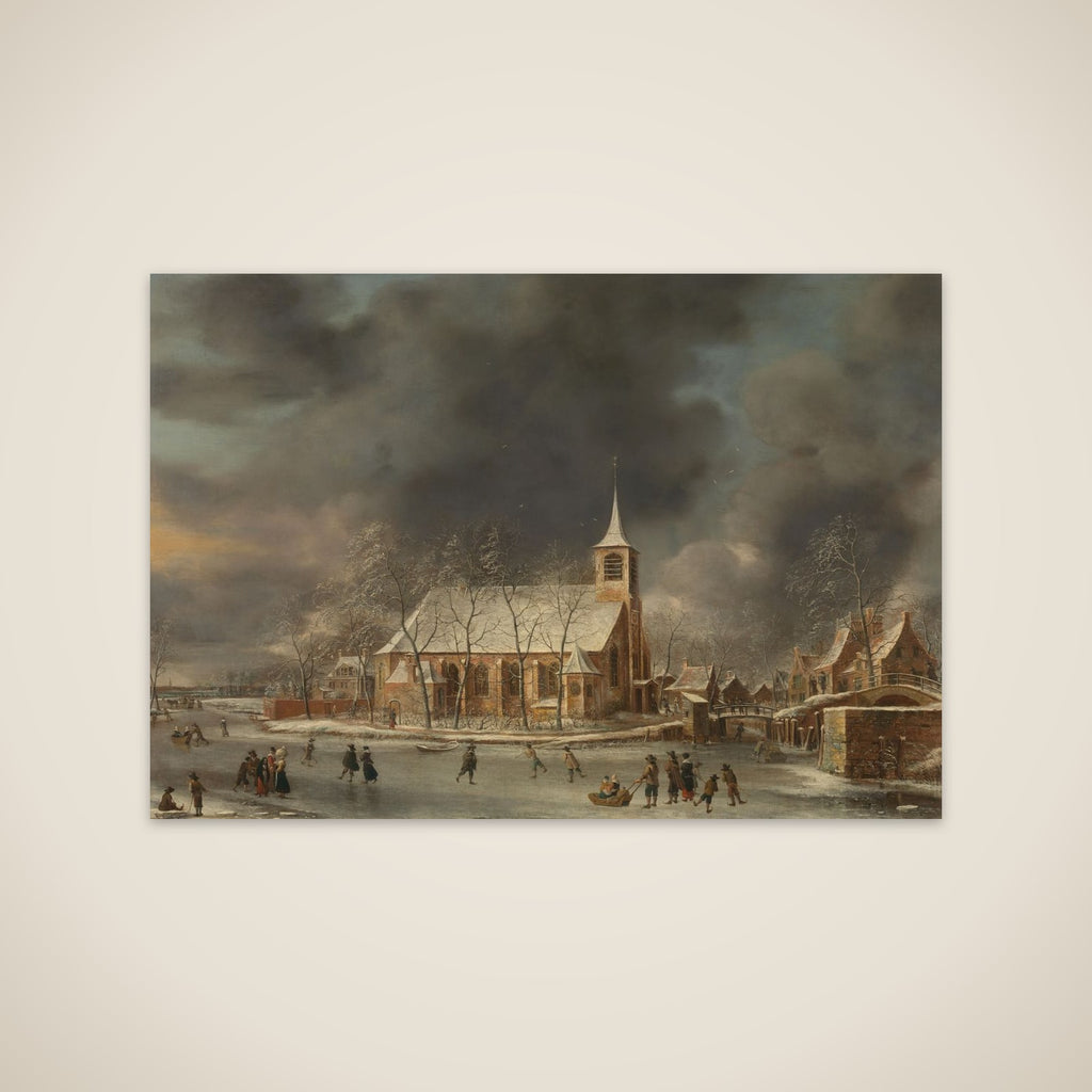 View of the Church of Sloten in the Winter unframed print