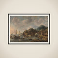 Dutch Ships in a Foreign Port framed