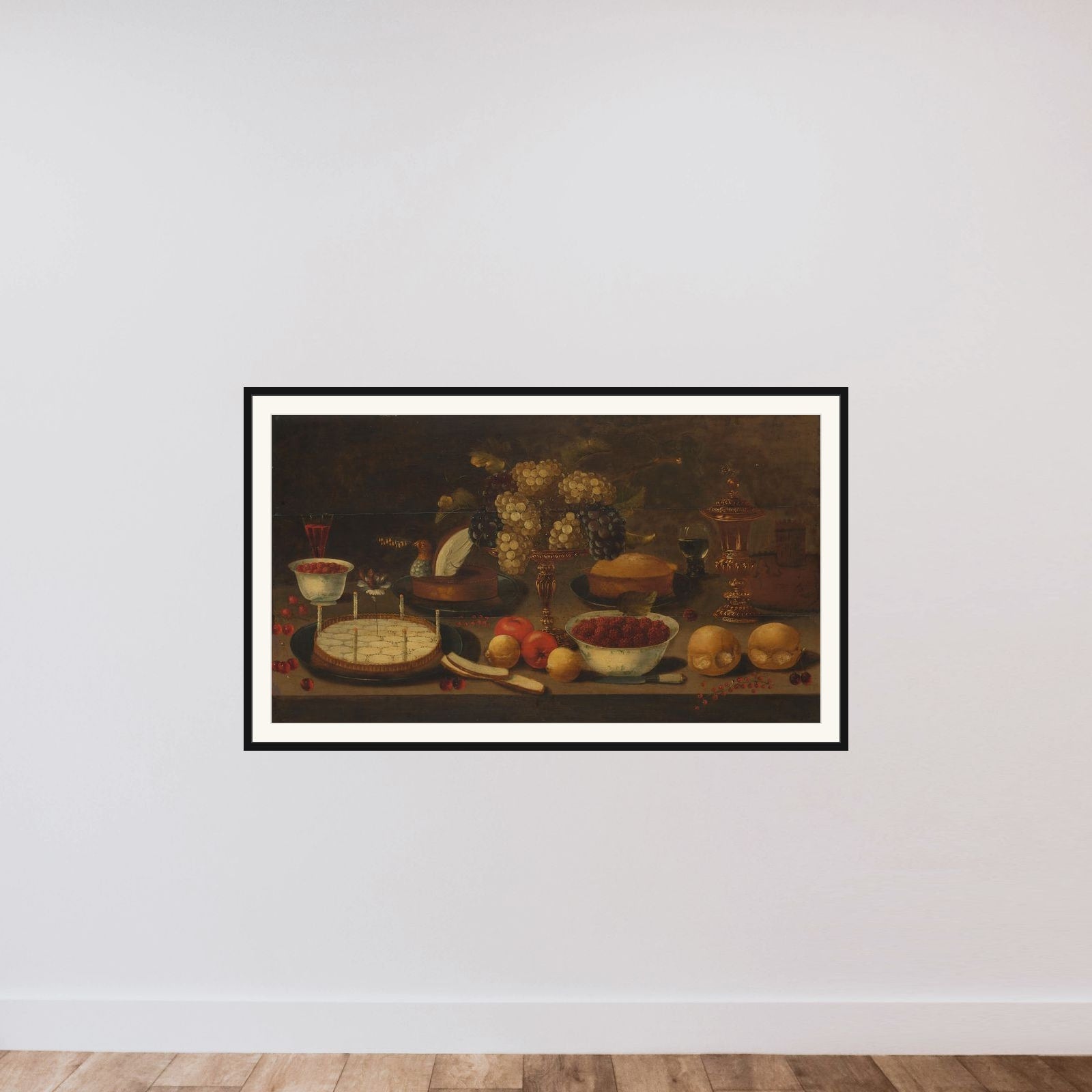 Banquet Still Life framed — shown to scale