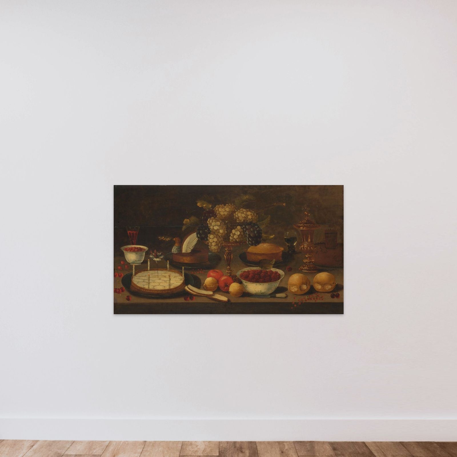 Banquet Still Life unframed — shown to scale