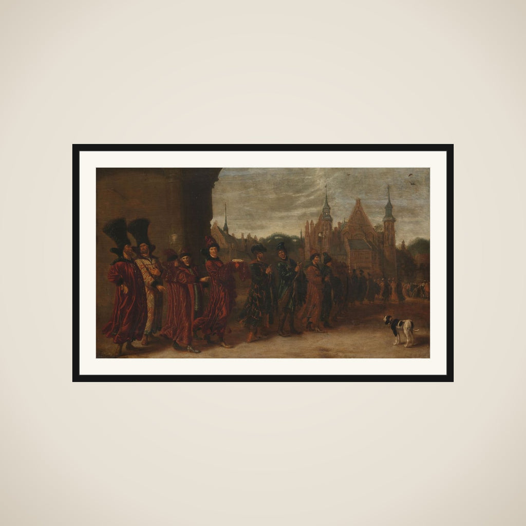 The Legation from the Tsar of Muscovy on its Way to a Meeting of the States-General in The Hague framed