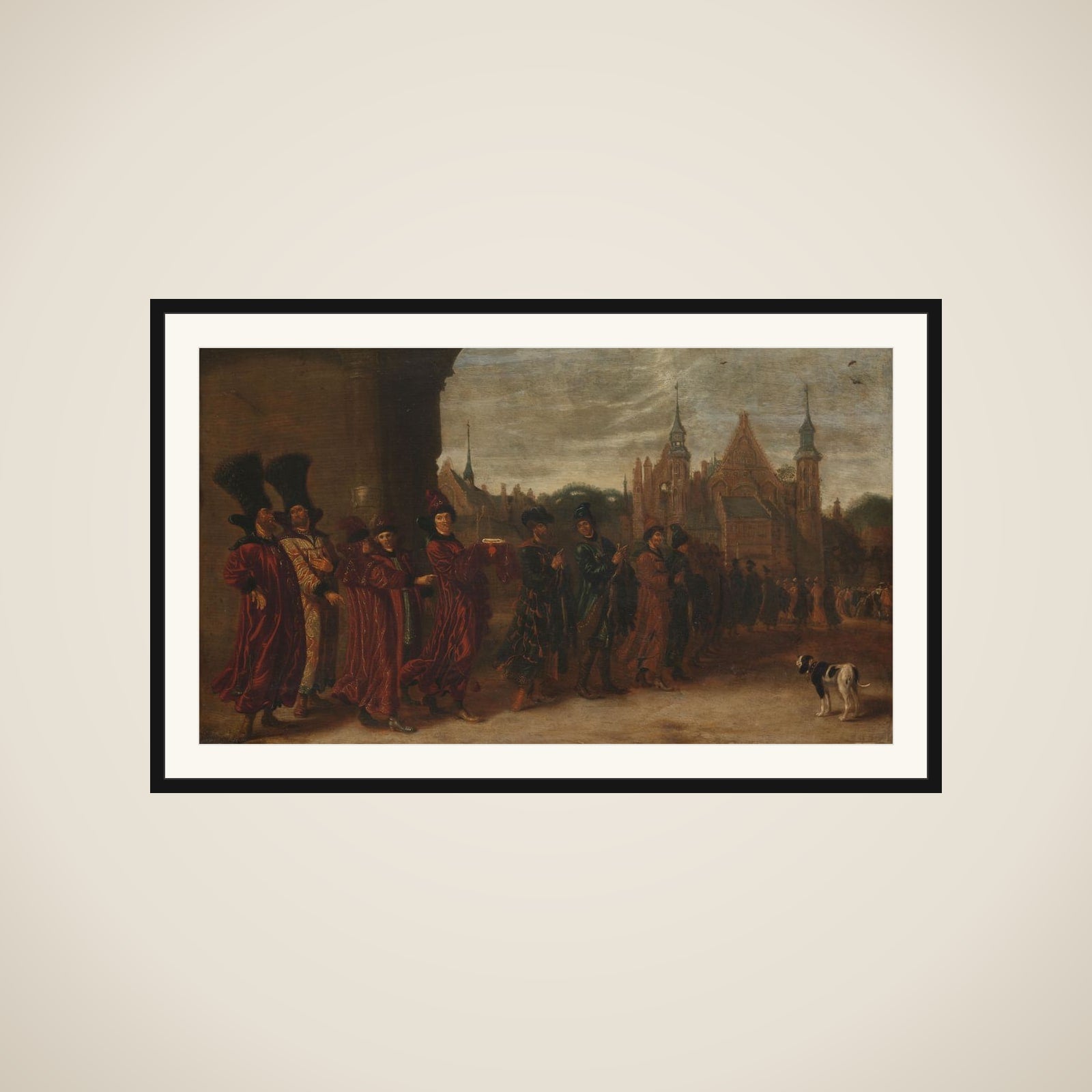 The Legation from the Tsar of Muscovy on its Way to a Meeting of the States-General in The Hague framed