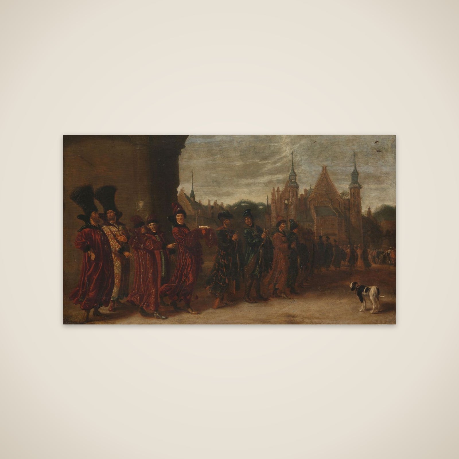 The Legation from the Tsar of Muscovy on its Way to a Meeting of the States-General in The Hague unframed print