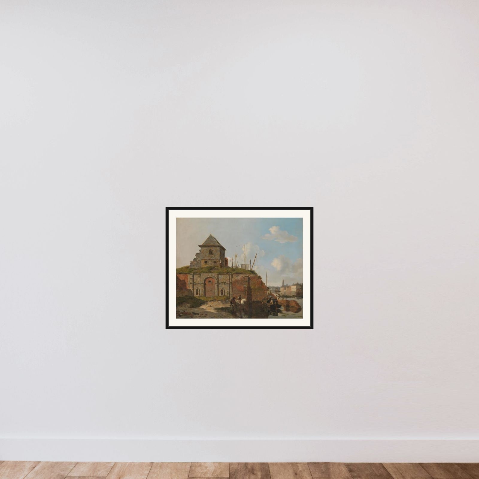 City Wall with Gunpowder Magazine framed — shown to scale