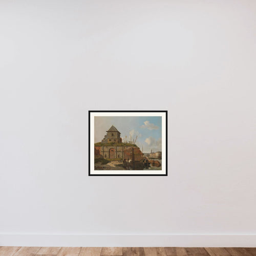 City Wall with Gunpowder Magazine framed — shown to scale