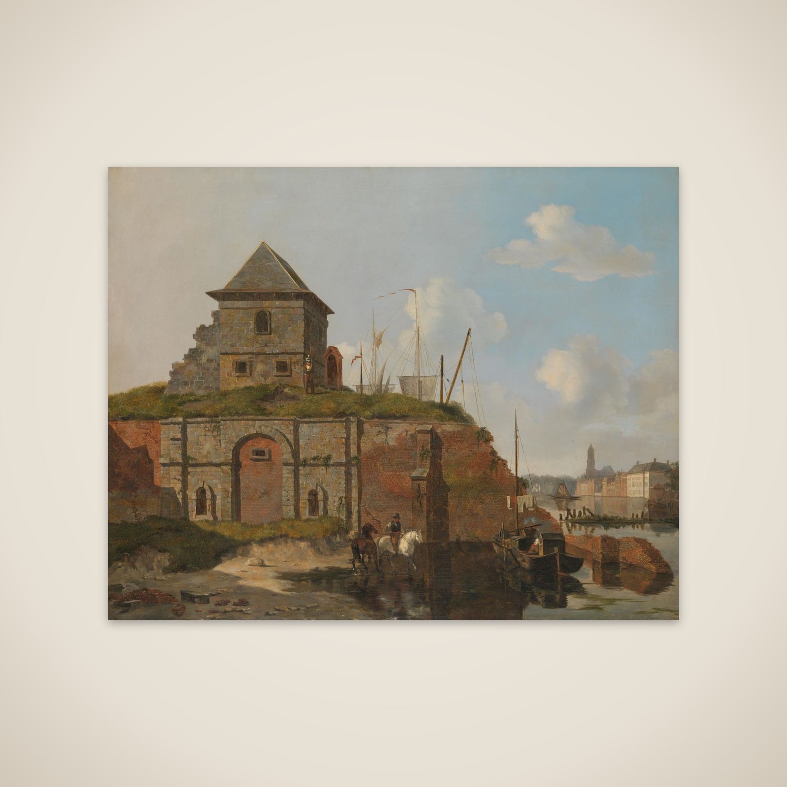 City Wall with Gunpowder Magazine unframed print