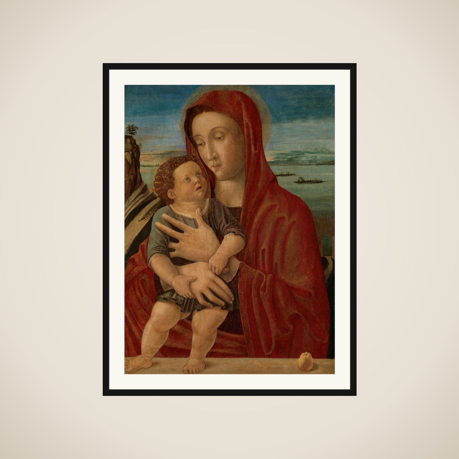 Madonna and Child framed
